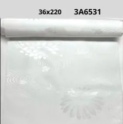 3A-6531 着物長襦袢生地　ポリエステル 白　　　36x220