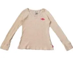 y2k 平成 GAL　X-girl クルーネック ワッフルカットソー 綿100%