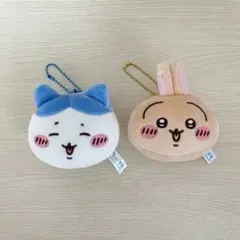 ちいかわ　ガチャ　もちもちフェイスマスコット2　ハチワレ＆うさぎ　2個セットのサムネイル