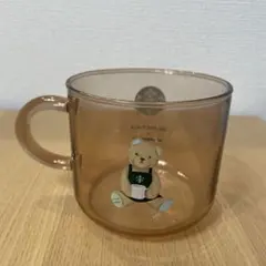 スタバ　ジェラピケ　グラスマグ　モカベージュ