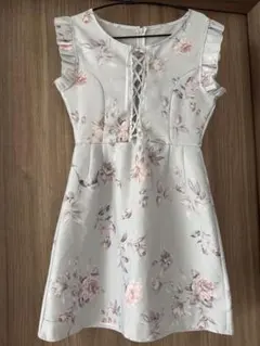 evelyn　フラワープリント ノースリーブ ワンピース　S