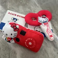 ハローキティ カメラ型、はさみマスコット