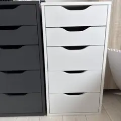 IKEA ALEX アレックス ネイビー6段 キャスター付① - メルカリ