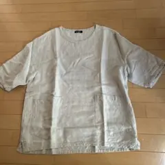 ARMEN アーメン リネン 半袖プルオーバーシャツ ホワイト リネン100 
