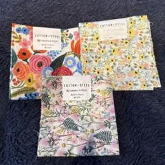 rifle papers フラワーパターン生地 3枚セット