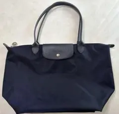 ロンシャン　ショルダーバッグ　トートバッグ　ネイビー　大きめサイズ