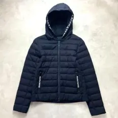 美品 パーリーゲイツ キルティング 中綿ダウンジャケット フーディ 濃紺 S