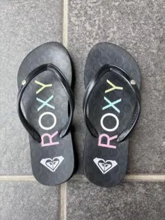 ROXY ビーチサンダル ブラック ジュニア　19〜20センチくらい　サーフのサムネイル