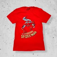 MARVELアメコミスパイダーマンTシャツレッドマーベル映画ムービーレトロ古着Sのサムネイル