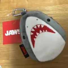 新品 ジョーズ ダイカットポーチ 小物入れ カラビナ付き 鮫 JAWS★