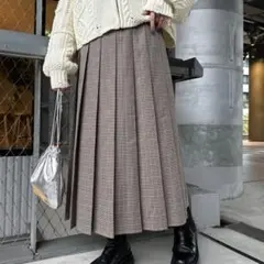 CIAOPANIC TYPY すっきり見えチェックプリーツイージースカート　S