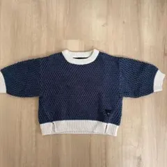 ニット　ネイビー系　manina