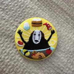 千と千尋の神隠し 刺繍缶バッジ カオナシ