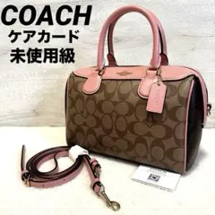 未使用級 COACH コーチ ミニボストン 2way ショルダーバッグ