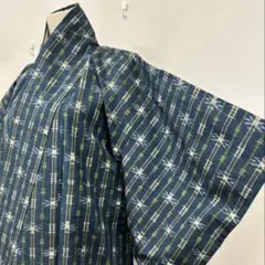 絣 着物 袷 木綿 和装 普段着 リメイク素材 身丈145.5cmのサムネイル