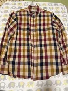 coen チェック柄 長袖シャツ