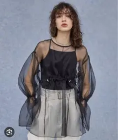 PUBLIC TOKYO エアリーオーガンジーブラウス