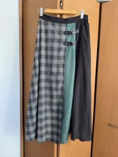 フレアロングスカート サイドバックル付き