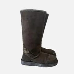 ROXYダークブラウン ロングムートンブーツ　24㎝　箱有