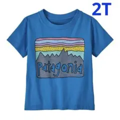【新品・タグ付き・未開封】パタゴニア　2T 半袖Tシャツ　青　キッズ