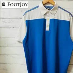フットジョイ ゴルフウェア ポロシャツ ボタンダウン バイカラー XLサイズ