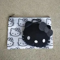 オトナミューズ付録HELLO KITTY ふわふわフェイス&ポーチ2個セット