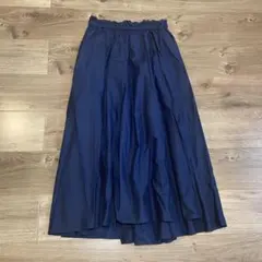 【美品】niko and... 綿100% ロングフレアスカート ウエストゴム