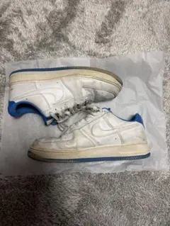 リメイク　泥加工　Nike ホワイト/ブルー スニーカー
