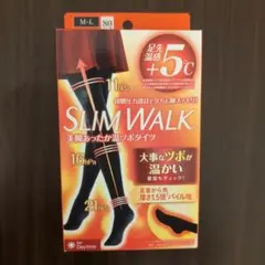 【新品未開封】スリムウォーク 美脚あったか温ツボタイツ M〜L ブラック