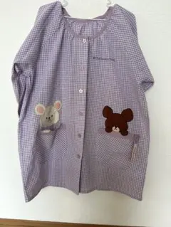 保育士 くまの学校 エプロン 大人用スモック 割烹着