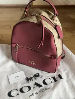 コーチ『COACH』リュック＊シグネチャー柄✖️ピンク美品