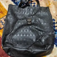 スカルデザイン トートバッグ 黒