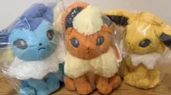 ポケモンセンター限定 ふわふわ抱きぬいぐるみ シャワーズ、ブースター、サンダース