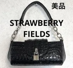 ストロベリーフィールズ クロコダイル風 ショルダー エナメル パーティー