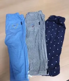 【プティマイン、branshes】3枚セット7部丈ズボン　100サイズ