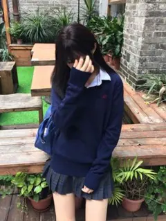 大人可愛い❤️春色シンプルニット✧ワンポイントおしゃれデートコーデ