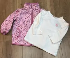 【HOTBISCUITS MiKiHOUSE】ナイロンジャケット90＆ロンT80