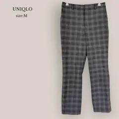 ユニクロ UNIQLOスマートアングルパンツ　テーパード　チェック　M