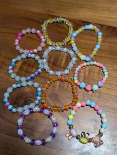 カラフルビーズブレスレット10個セット