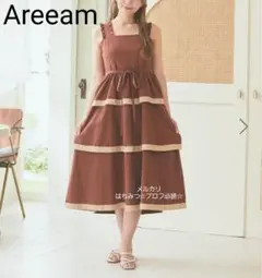 Areeam 配色レースキャミワンピースのサムネイル