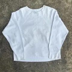 Champion リバースウィーブ 単色タグ復刻 白 M 無地 短丈 アメカジ