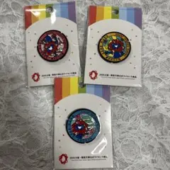 【未開封】大阪万博 ミャクミャク マンホールデザイン ピンバッジ 3種セット