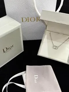 DIOR シルバー クリスタル ネックレス