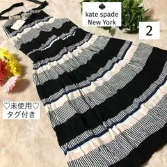 未使用タグ付け　ケイトスペード　リボン　ノースリーブワンピース　ロング丈　M