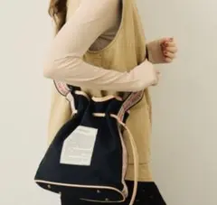 【美品】シアタープロダクツ ショルダーバッグ 巾着 黒