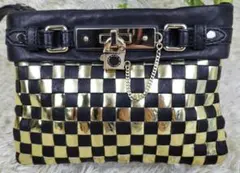 【美品】MARC BY MARC JACOBS ポーチ 編み込み バイカラーのサムネイル