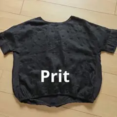 prit ドット柄 半袖ブラウス ブラックのサムネイル