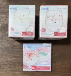 タイトーくじ 劇場版Free! 桜のグラス　桜のクリアコースター　3種セット