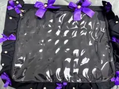 A3フリルデザイン痛バッグ用トートバッグ(Black Limited) パープル