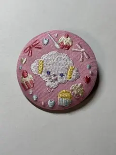 コギュミンの刺繍バッジ ピンク スイーツ